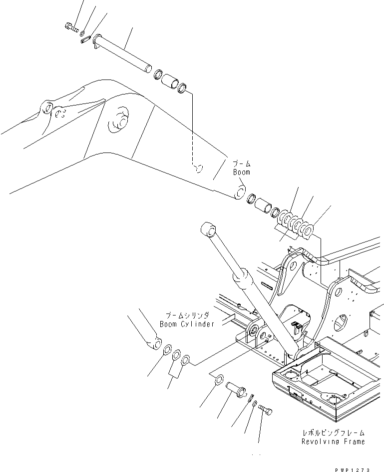 Excavators Komatsu / PC290LC-7K S/N K40001-UP(pc290lcu) / BOOM FOOT PIN(180030 : J1310-01A0)
