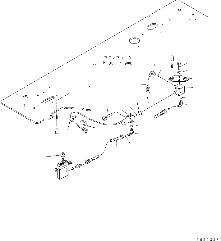 Excavators Komatsu / PC290LC-7K S/N K40001-UP(pc290lcu) / FLOOR FRAME (ATTACHMENT CONTROL) (R.H.) (1 ACTUATOR)(#K40392-)(210403 : K1110-04A1A)