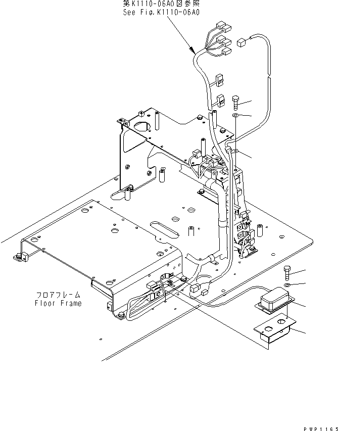 Excavators Komatsu / PC290LC-7K S/N K40001-UP(pc290lcu) / FLOOR FRAME (12V CONVERTER)(210590 : K1110-22A0)