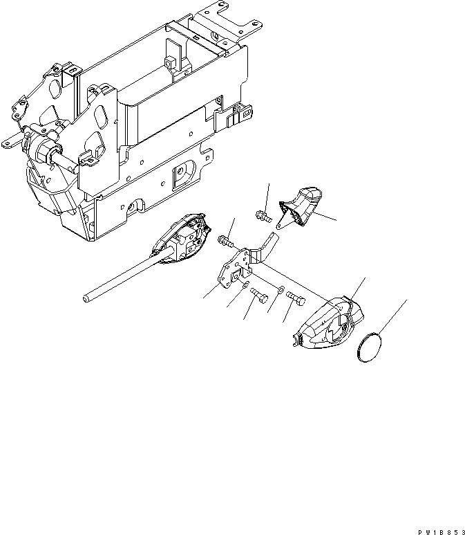 Excavators Komatsu / PC290LC-7K S/N K40001-UP(pc290lcu) / FLOOR FRAME (SAFETY LOCK LEVER KNOB)(210610 : K1110-24A0)
