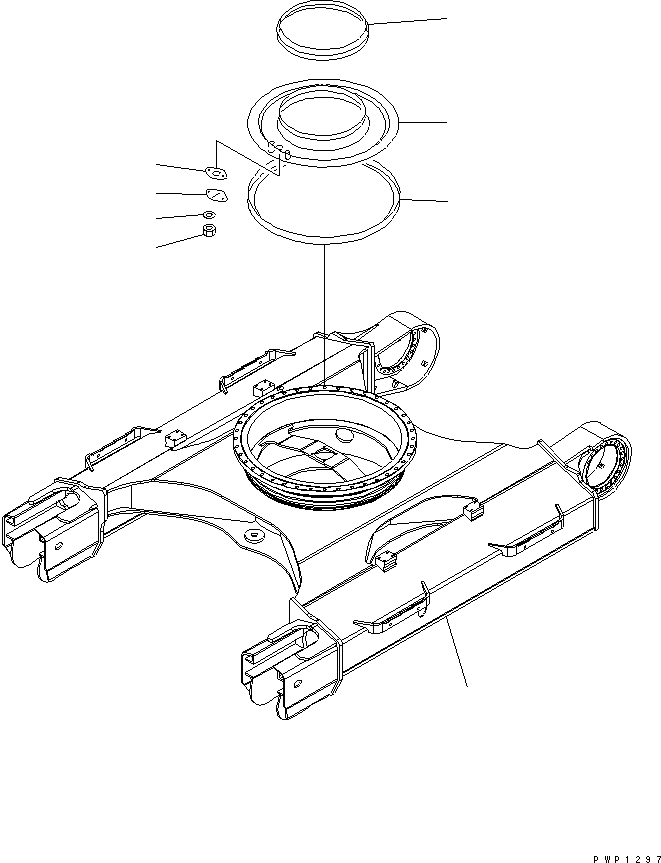 Excavators Komatsu / PC290LC-7K S/N K40001-UP(pc290lcu) / TRACK FRAME (LC)(330090 : R1100-01A0)