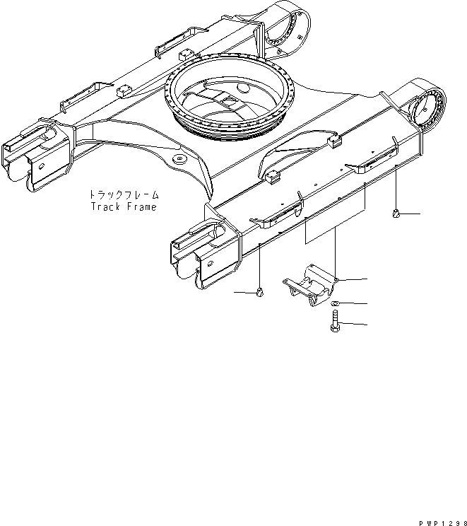 Excavators Komatsu / PC290LC-7K S/N K40001-UP(pc290lcu) / CENTER TRACK ROLLER GUARD(330110 : R1200-01A0)