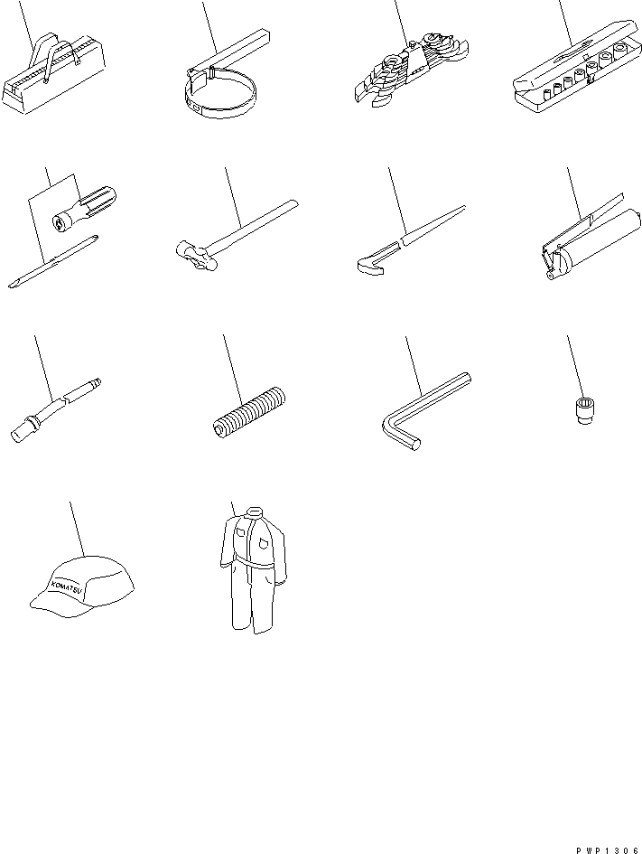Excavators Komatsu / PC290LC-7K S/N K40001-UP(pc290lcu) / TOOL(#K40001-K40211)(420020 : V0300-01A0)
