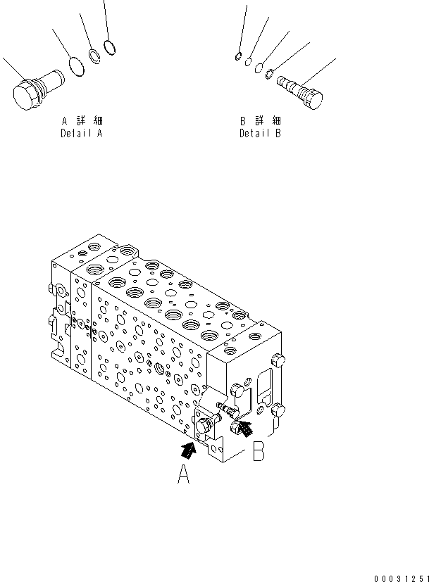 Excavators Komatsu / PC290LC-7K S/N K40001-UP(pc290lcu) / MAIN VALVE (7-SPOOL) (11/18)(#K40001-K40194)(480380 : Y1662-11A0)