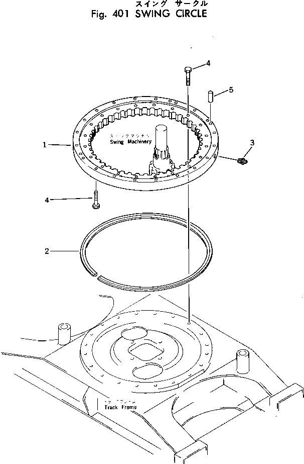 Komatsu parts book diagram for PC30-1 S/N 1001-UP: SWING CIRCLE