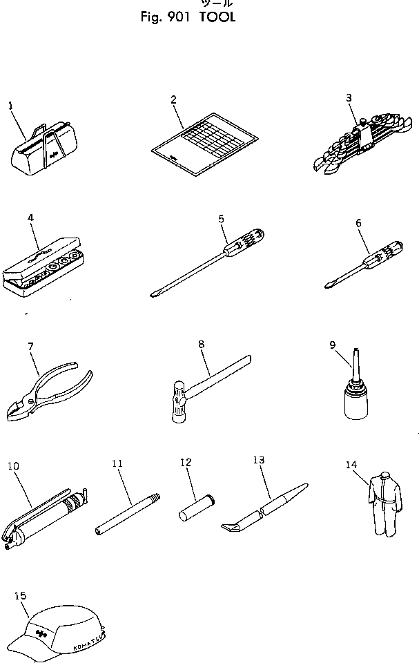 Excavators Komatsu / PC30-1 S/N 1001-UP(pc30-1c) / TOOL(270010 : 901)