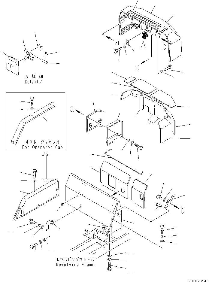 Excavators Komatsu / PC30-1 S/N 1001-UP(pc30-1r) / MACHINE CAB (1/2)(150020 : 511)