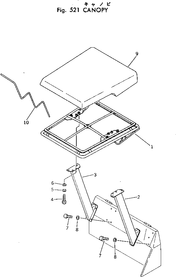 Excavators Komatsu / PC30-1 S/N 1001-UP(pc30-1r) / CANOPY(150040 : 521)