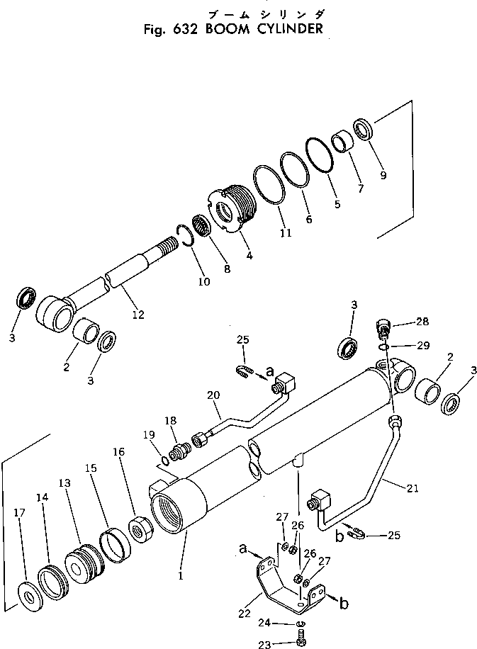 Excavators Komatsu / PC30-1 S/N 1001-UP(pc30-1r) / BOOM CYLINDER(180120 : 632)