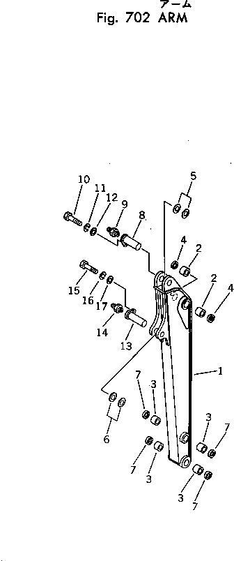 Excavators Komatsu / PC30-1 S/N 1001-UP(pc30-1r) / ARM(210020 : 702)