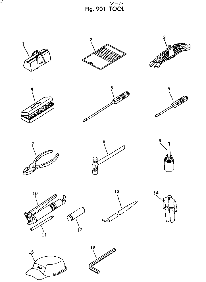 Excavators Komatsu / PC30-3 S/N 2601-UP(pc30-3c) / TOOL(270010 : 901)