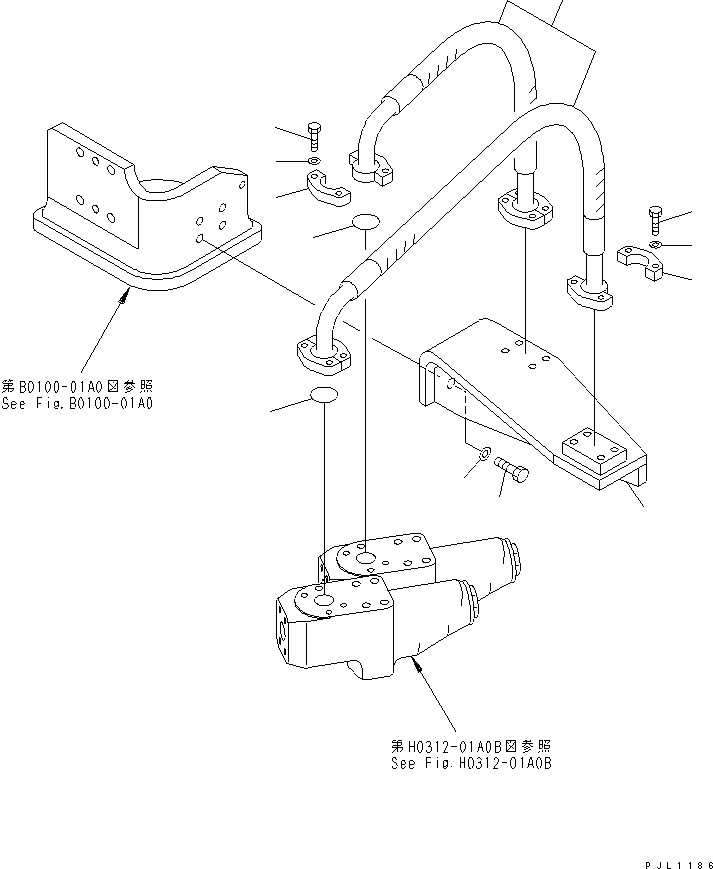 Komatsu parts book diagram for PC300-6Z S/N 30001-UP: DELIVERY LINE (BRANCH) (WITH INLINES FILTER)(#33001-)
