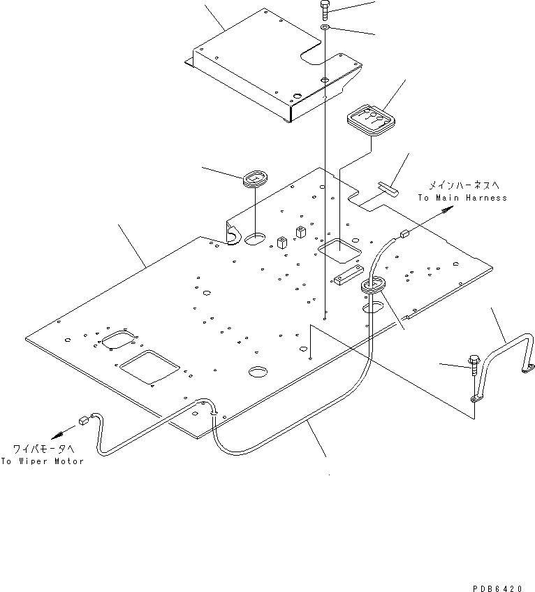 Komatsu parts book diagram for PC300-6Z S/N 30001-UP: FLOOR FRAME(#30638-32999)