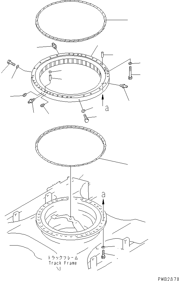 Komatsu parts book diagram for PC300-6Z S/N 30001-UP: SWING CIRCLE(#30139-33465)