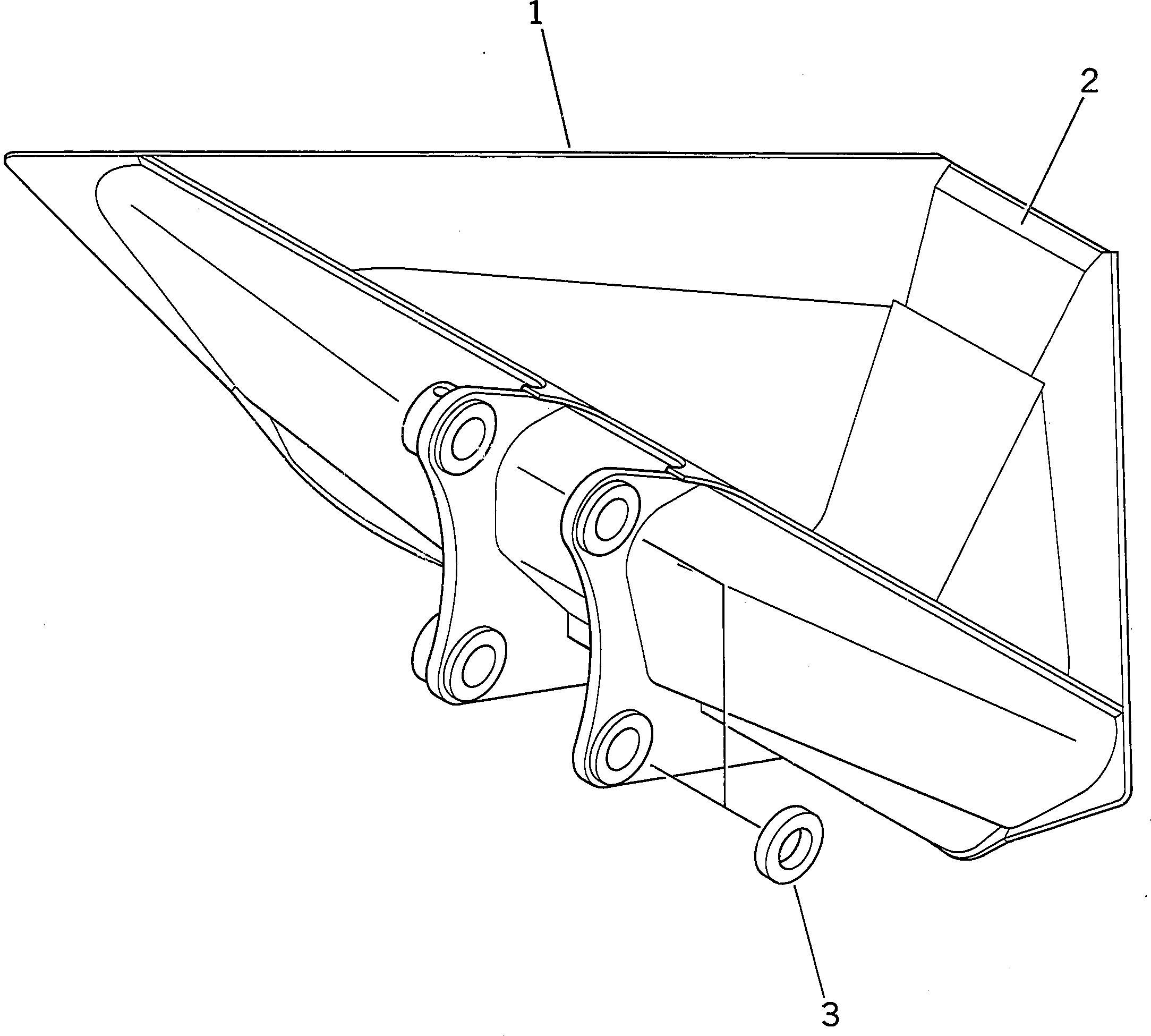 Komatsu parts book diagram for PC300-6Z S/N 30001-UP: TRAPEZOIDAL BUCKET