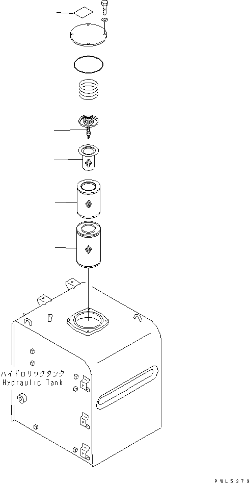 Komatsu parts book diagram for PC300-6Z S/N 30001-UP: COMPACT TYPE ELEMENT (FOR HYDRAULIC TANK) (SUPPLY ONLY)