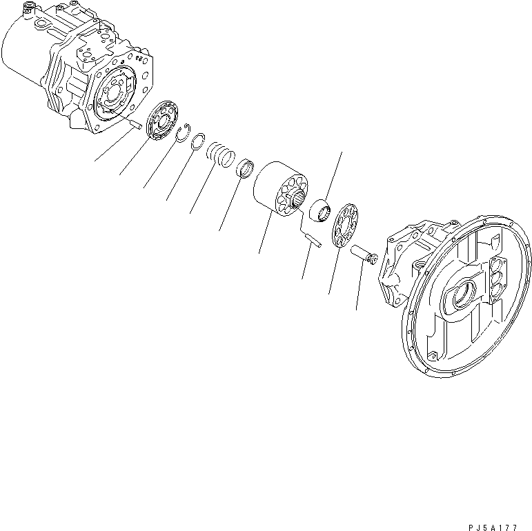 Komatsu parts book diagram for PC300-6Z S/N 30001-UP: MAIN PUMP (3/10)(#33001-)