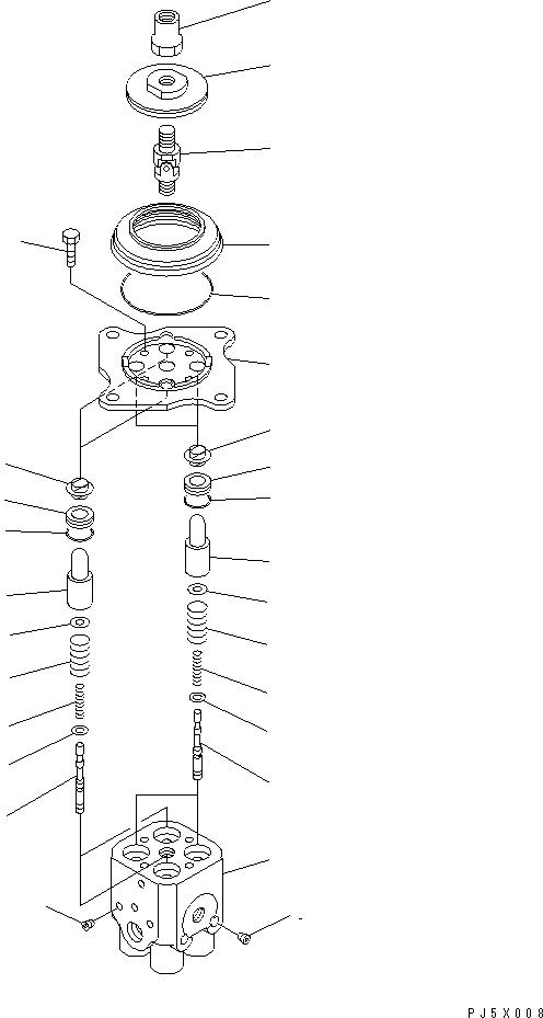 Komatsu parts book diagram for PC300-6Z S/N 30001-UP: PPC VALVE (FOR WORK EQUIPMENT)