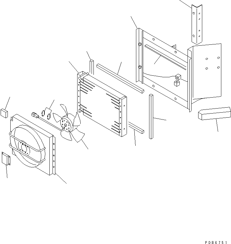 Komatsu parts book diagram for PC300-6Z S/N 30001-UP: CONDENSER ASS'Y(#30001-32999)