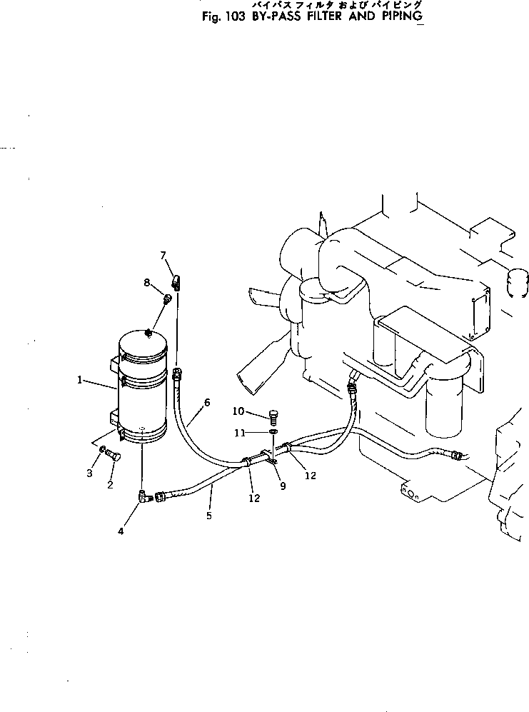 Excavators Komatsu / PC300-2 S/N 11001-UP(pc300-2c) / BY-PASS FILTER AND PIPING(030020 : 103)