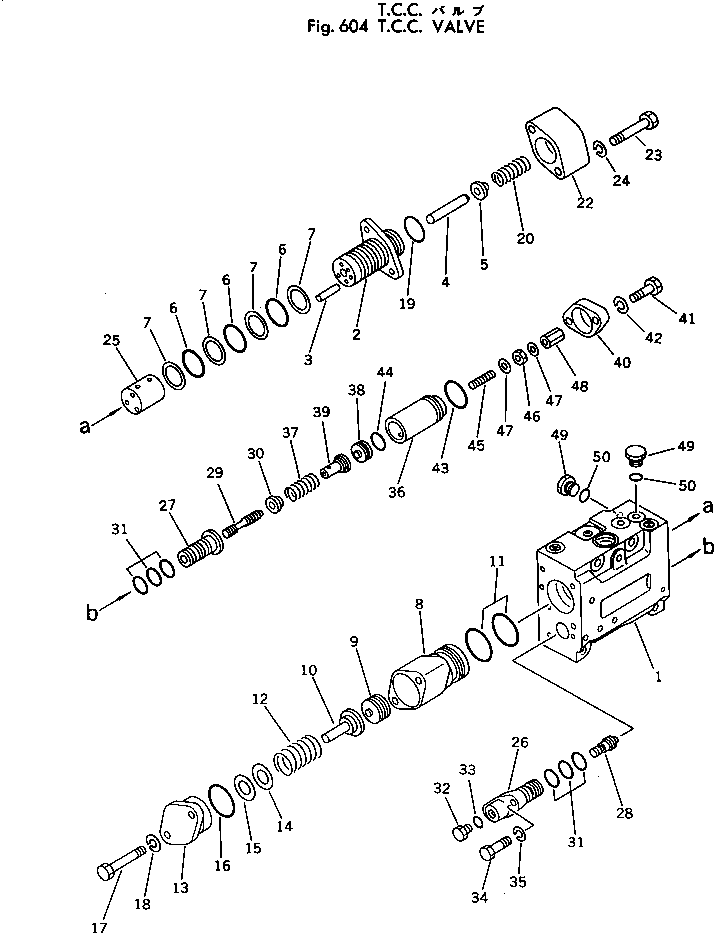 Excavators Komatsu / PC300-2 S/N 11001-UP(pc300-2c) / T.C.C. VALVE(180040 : 604)