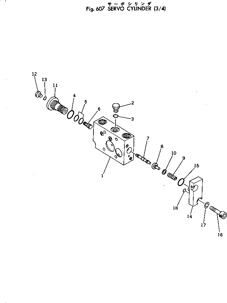 Excavators Komatsu / PC300-2 S/N 11001-UP(pc300-2c) / SERVO CYLINDER (3/4)(180070 : 607)