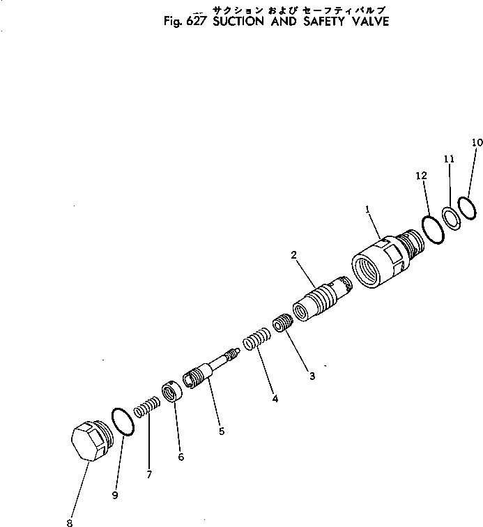 Excavators Komatsu / PC300-2 S/N 11001-UP(pc300-2c) / SUCTION AND SAFETY VALVE(180190 : 627)