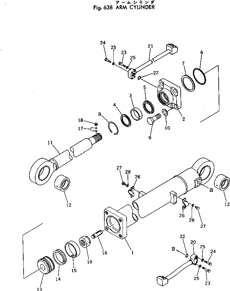 Excavators Komatsu / PC300-2 S/N 11001-UP(pc300-2c) / ARM CYLINDER(180280 : 638)