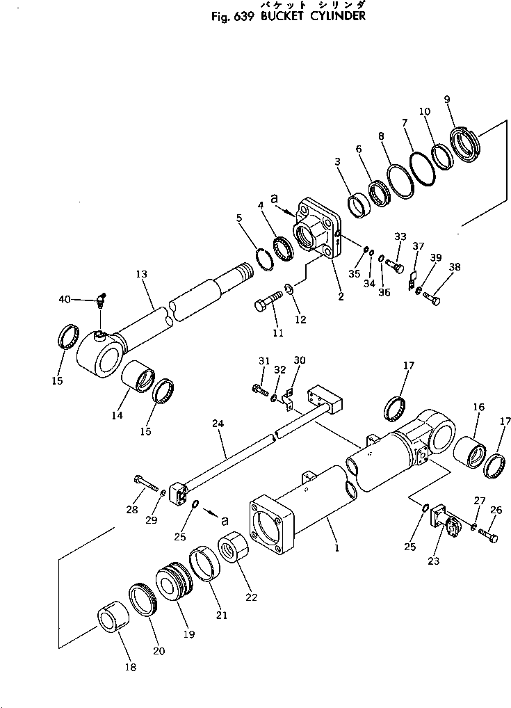 Excavators Komatsu / PC300-2 S/N 11001-UP(pc300-2c) / BUCKET CYLINDER(180290 : 639)
