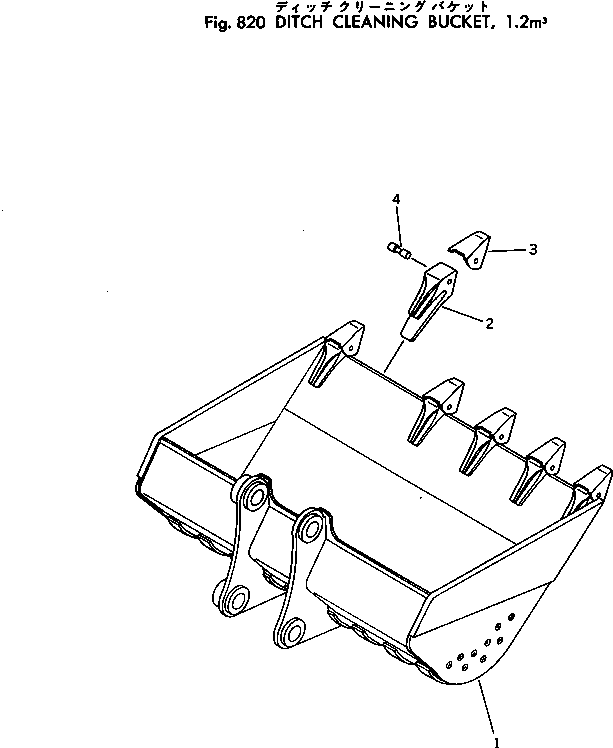 Excavators Komatsu / PC300-2 S/N 11001-UP(pc300-2c) / DITCH CLEANING BUCKET(240140 : 820)