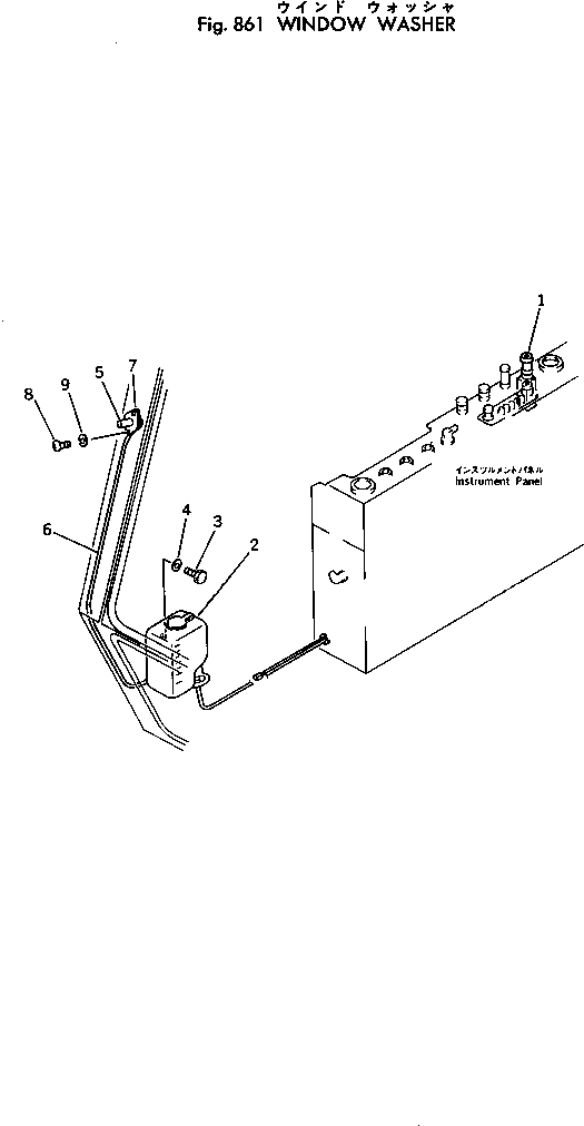 Excavators Komatsu / PC300-2 S/N 11001-UP(pc300-2c) / WINDOW WASHER(240400 : 861)