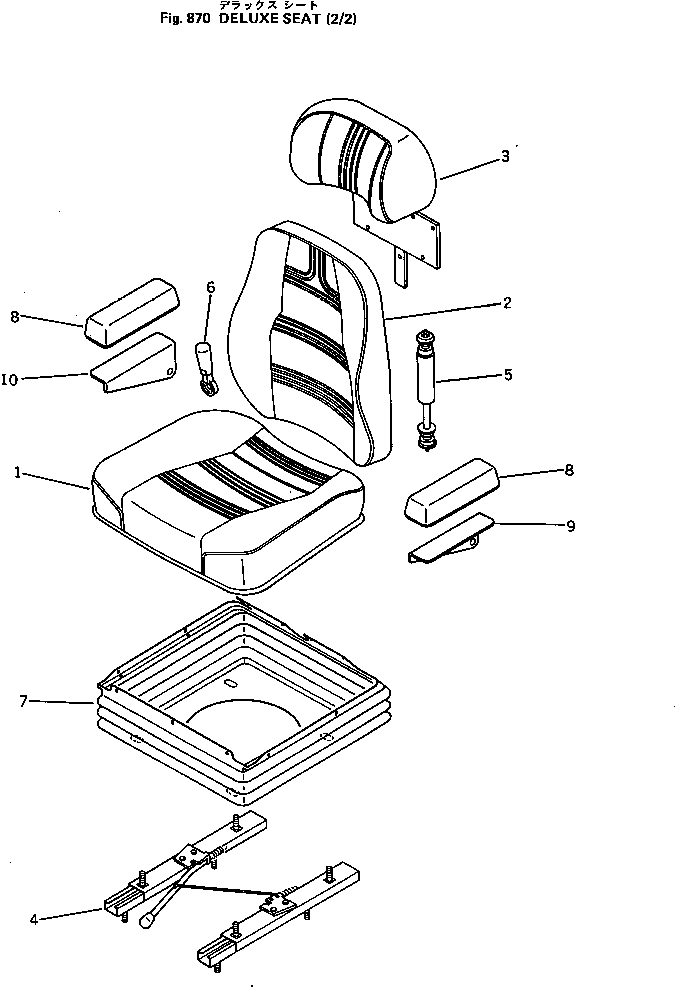 Excavators Komatsu / PC300-2 S/N 11001-UP(pc300-2c) / DELUXE SEAT (2/2)(240450 : 870)