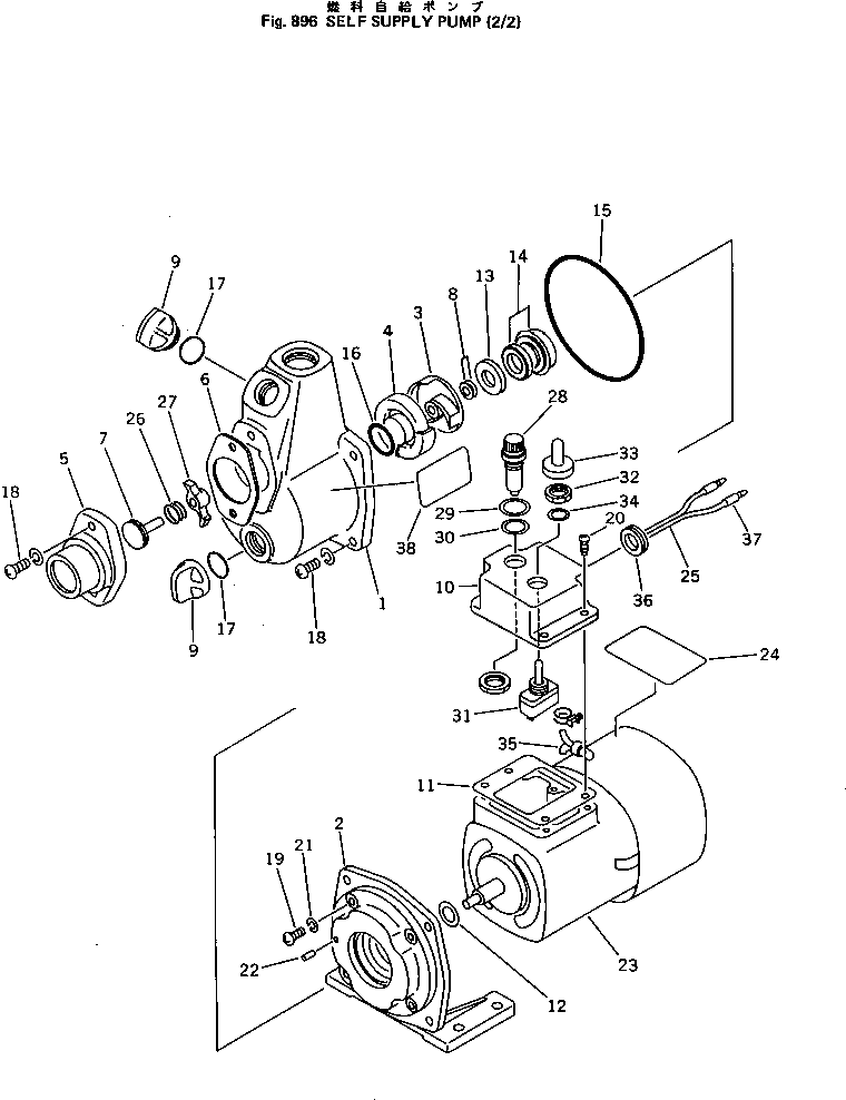 Excavators Komatsu / PC300-2 S/N 11001-UP(pc300-2c) / SELF SUPPLY PUMP (2/2)(240500 : 896)