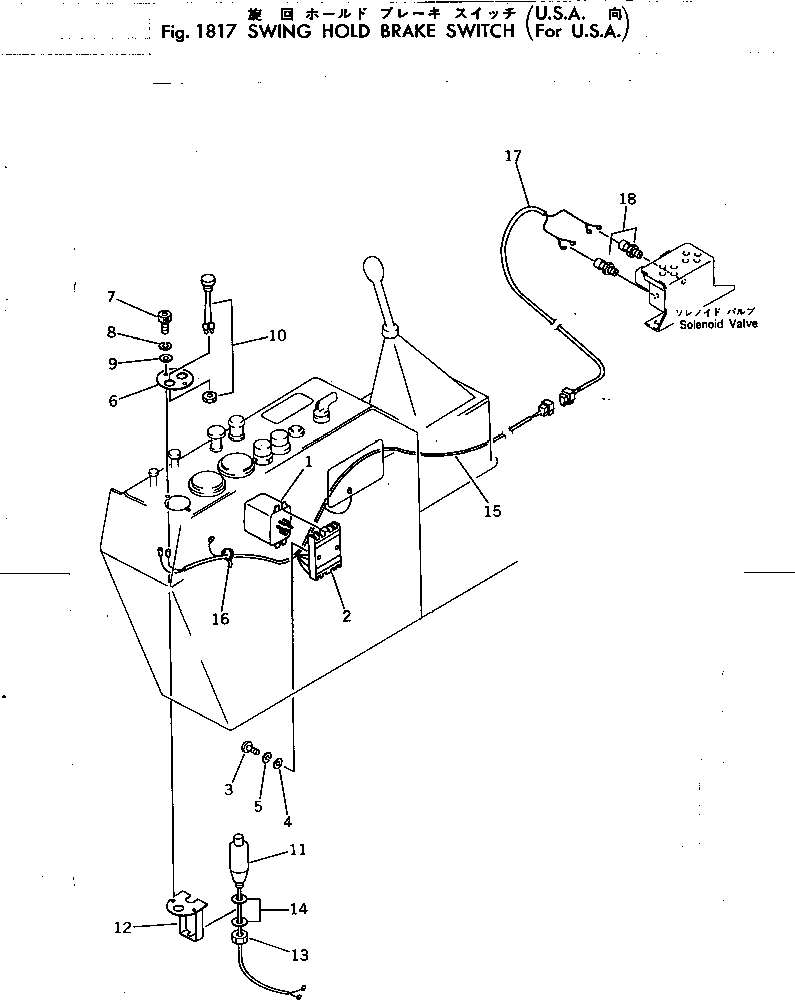 Excavators Komatsu / PC300-2 S/N 11001-UP(pc300-2c) / SWING HOLD BRAKE SWITCH (FOR U.S.A.)(270200 : 1817)