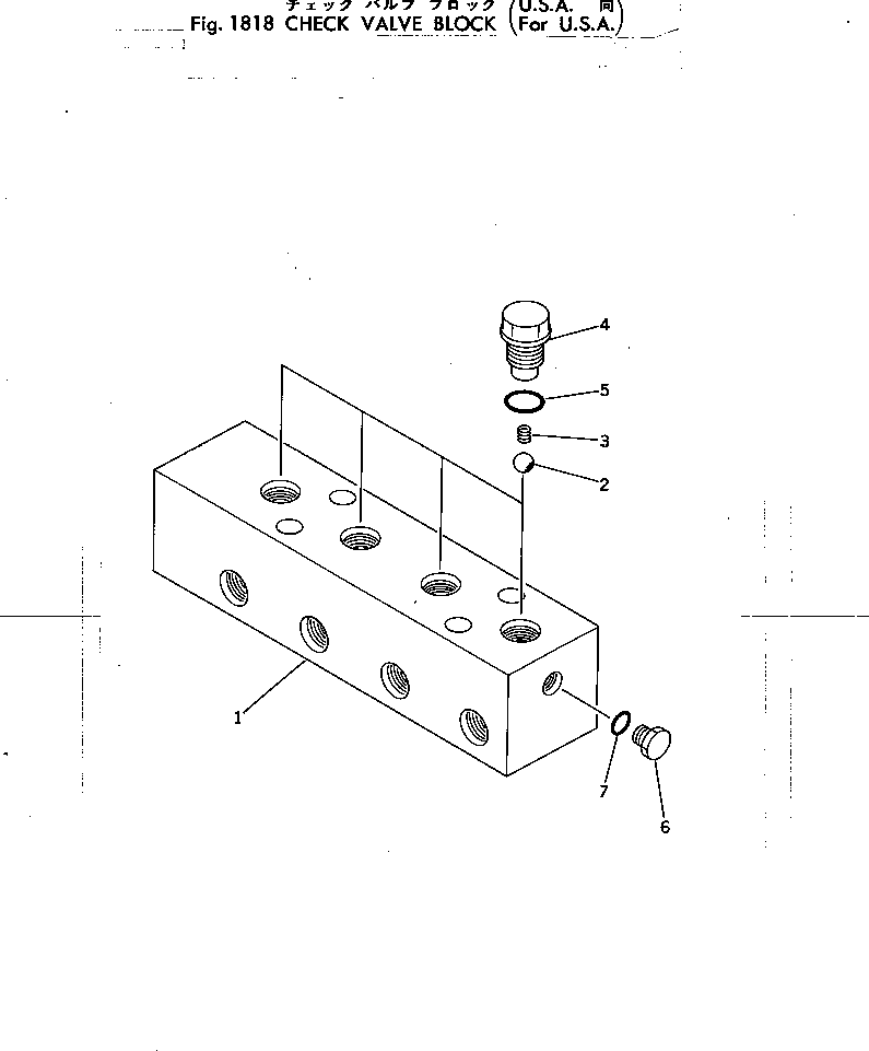 Excavators Komatsu / PC300-2 S/N 11001-UP(pc300-2c) / CHECK VALVE BLOCK (FOR U.S.A.)(270210 : 1818)