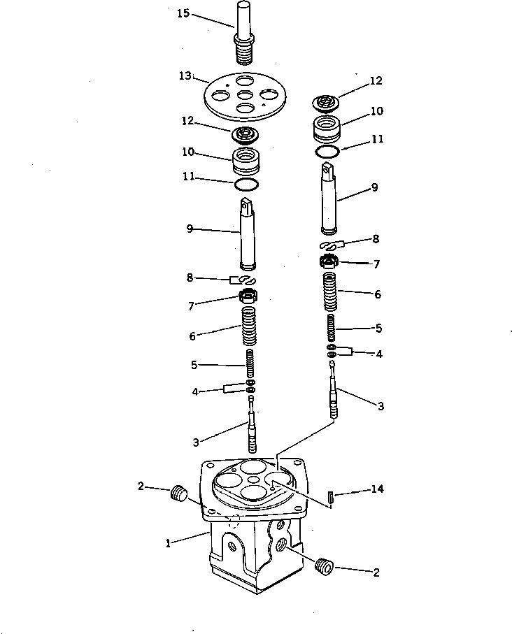 Excavators Komatsu / PC300-3 S/N 12001-UP(pc300-3r) / P.P.C. VALVE (FOR LONG LEVER CONTROL)(120350 : 4701)