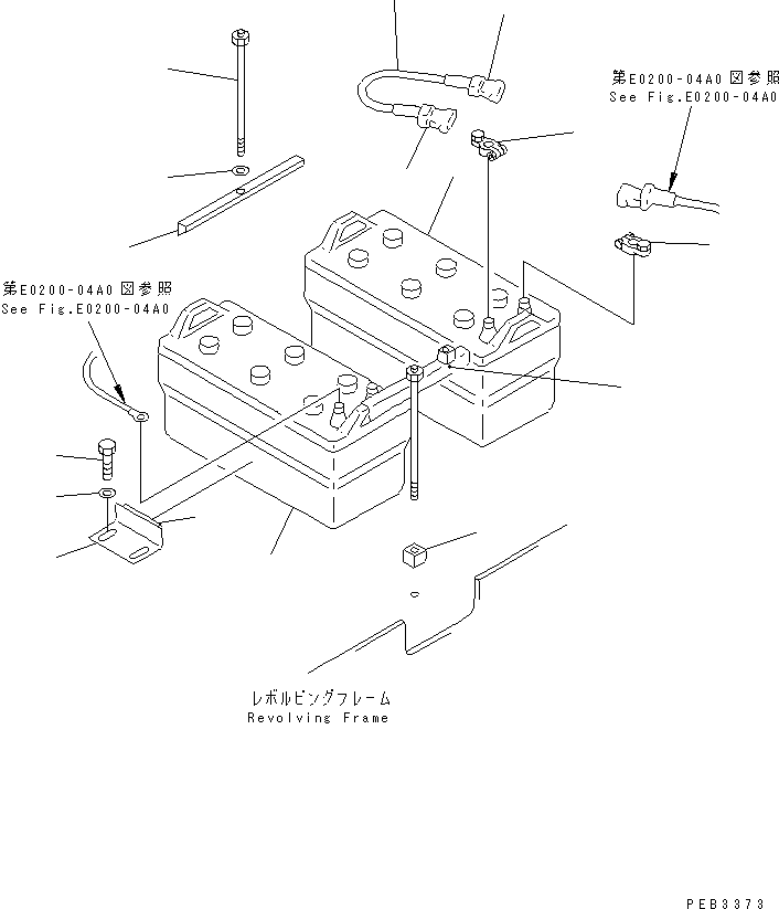 Komatsu parts book diagram for PC300-6Z S/N 30001-UP (Custom Spec.): BATTERY (WET) (NX400)(#30139-)