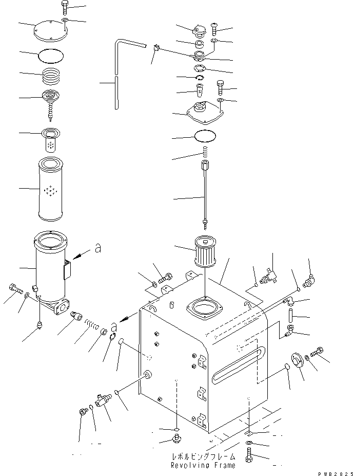 Komatsu parts book diagram for PC300-6Z S/N 30001-UP (Custom Spec.): HYDRAULIC TANK (WITHOUT SENSOR) (WITHOUT DRIFT PRIVENTIVE)(#30139-32999)