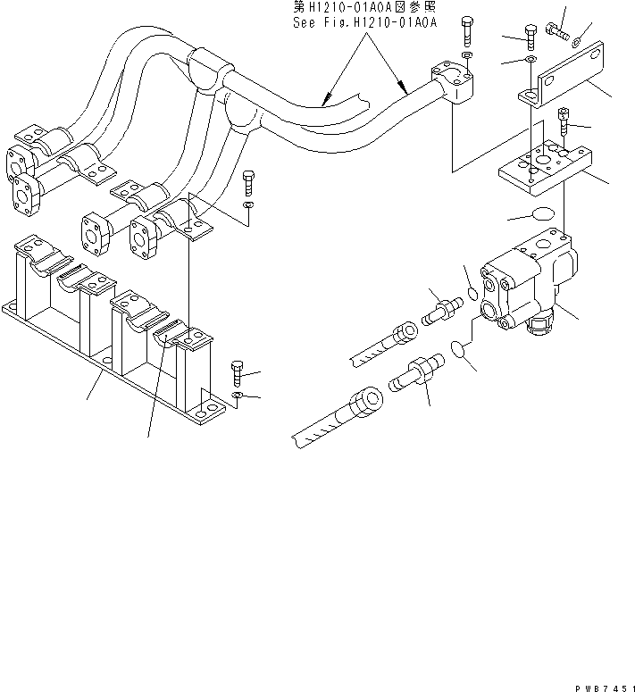 Komatsu parts book diagram for PC300-6Z S/N 30001-UP (Custom Spec.): DRIFT PRIVENTIVE (BOOM)(#33001-)