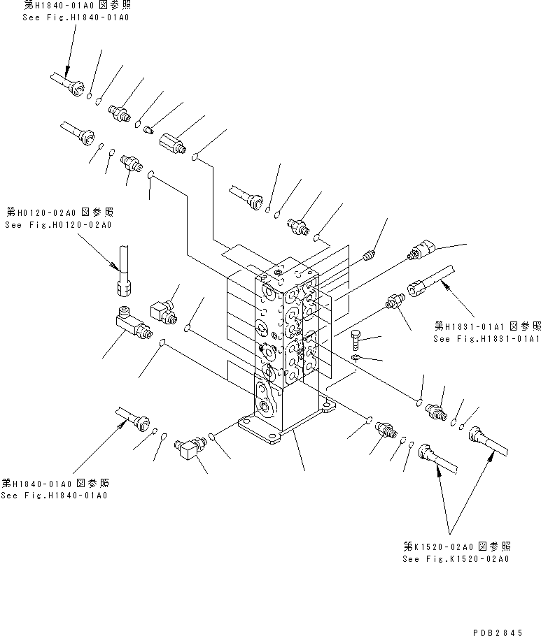 Komatsu parts book diagram for PC300-6Z S/N 30001-UP (Custom Spec.): SHUTTLE VALVE(#30139-32999)