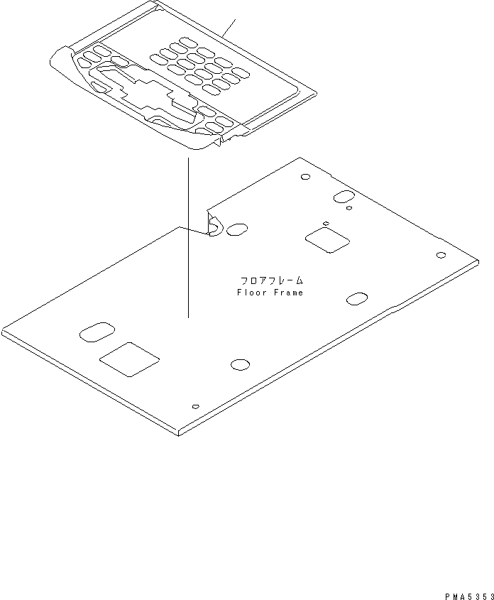 Komatsu parts book diagram for PC300-6Z S/N 30001-UP (Custom Spec.): FLOOR MAT(#30139-)