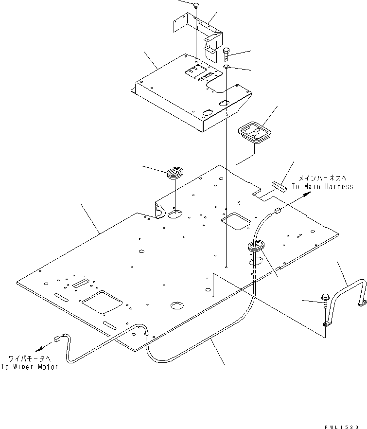 Komatsu parts book diagram for PC300-6Z S/N 30001-UP (Custom Spec.): FLOOR FRAME(#33466-34109)