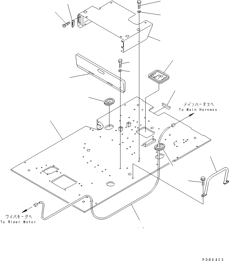 Komatsu parts book diagram for PC300-6Z S/N 30001-UP (Custom Spec.): FLOOR FRAME (COLD WEATHER A SPEC.)(#30943-32999)