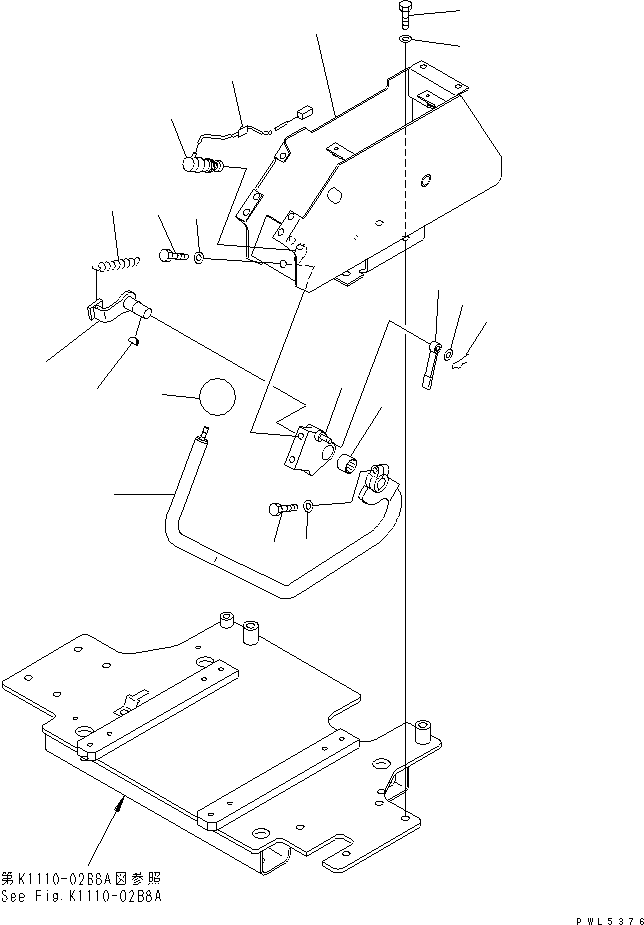 Komatsu parts book diagram for PC300-6Z S/N 30001-UP (Custom Spec.): FLOOR FRAME (LEFT STAND) (STAND)(#34055-)