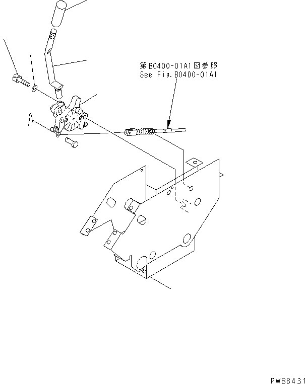 Komatsu parts book diagram for PC300-6Z S/N 30001-UP (Custom Spec.): FLOOR (PPC TRAVEL LINE)(#33001-)