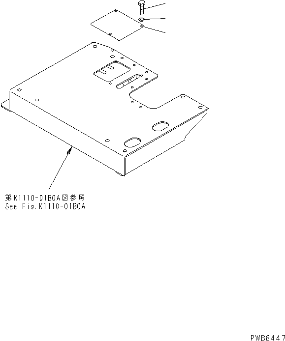 Komatsu parts book diagram for PC300-6Z S/N 30001-UP (Custom Spec.): FLOOR FRAME (COVER)(#33001-)