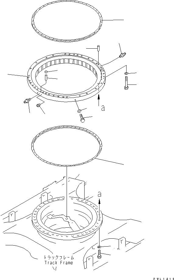 Komatsu parts book diagram for PC300-6Z S/N 30001-UP (Custom Spec.): SWING CIRCLE(#33466-)