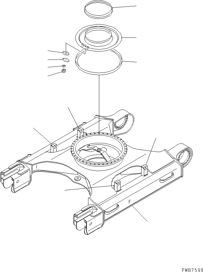 Komatsu parts book diagram for PC300-6Z S/N 30001-UP (Custom Spec.): TRACK FRAME(#33001-)