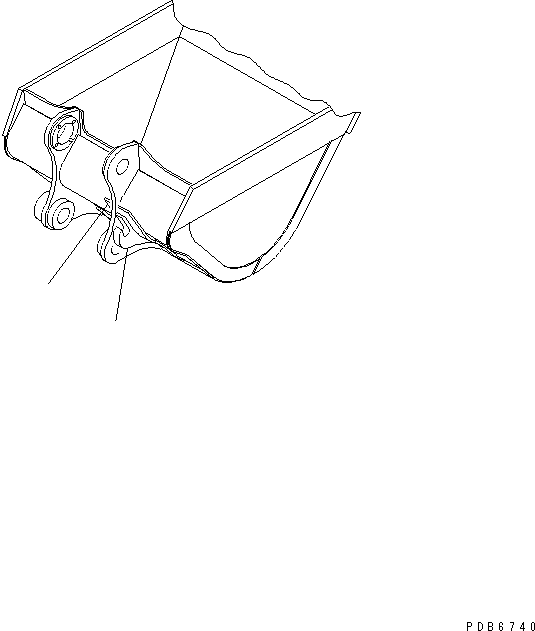 Komatsu parts book diagram for PC300-6Z S/N 30001-UP (Custom Spec.): HOOK (FOR HEAVY DUTY BUCKET)(#30073-)