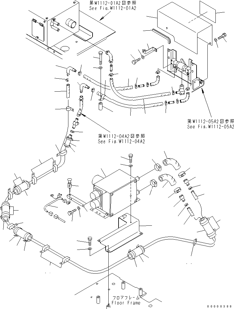 Komatsu parts book diagram for PC300-6Z S/N 30001-UP (Custom Spec.): PRE-HEATER (VALVE) (CAB HEATER) (2/2)(#34233-)